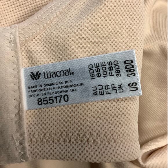 Wacoal Size 38DD Sand Simone Sport Underwire Bra Full Coverage Workout K2-4 - Picture 8 of 11